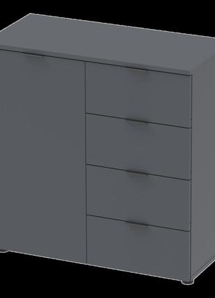 Комод doros рон 1 1 фасад 4 шухляды графіт 80х38х81 (41516006)