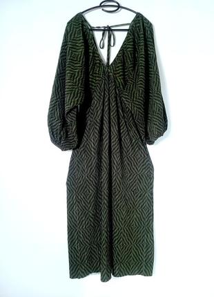 Платье миди с объемным рукавом от zara