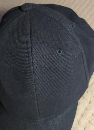 Синяя-черная базовая кепка унисекс2 фото