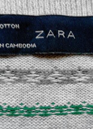 Женская трикотажная жилетка безрукавка свитер с рисунком  zara5 фото