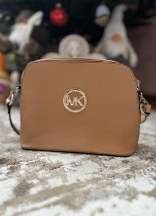 Коричневая женская сумка michael kors маленькая женская сумочка1 фото