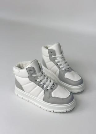 ❄️ зимние женские кроссовки ❄️ sneakers ayron grey