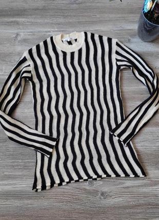 Женский свитер в полоску helmut lang striped sweater1 фото