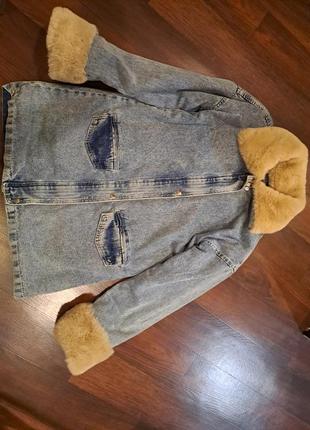 Куртка зимова джинсова1 фото