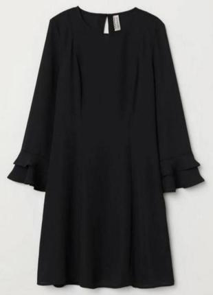 Стильное чёрное платье h&m