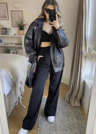 Косуха bershka, куртка з еко шкіри бершка