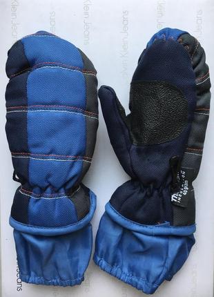 Зимові краги лижні мембранні теплі водонепроникні рукавиці на 3-6 років1 фото