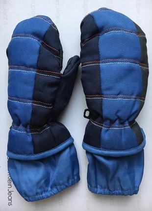 Зимові краги лижні мембранні теплі водонепроникні рукавиці на 3-6 років2 фото