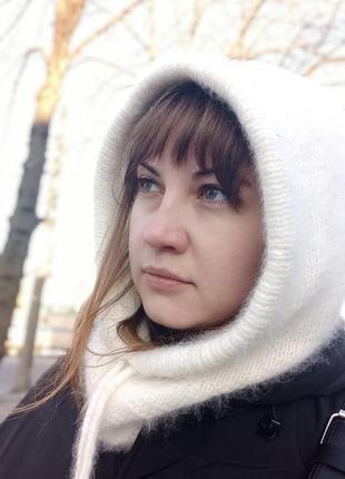 Пухнастий м'який капор