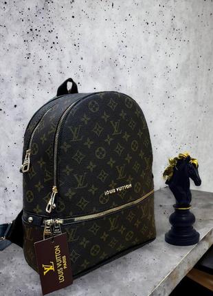 Стильный портфель турция, женский рюкзак в клетку из экокожи, рюкзак коричневый в клетку мужской в стиле louis vuitton луи виттон4 фото
