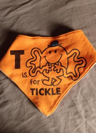 Слинявчик, слюнявчик, нагрудник, хустка mr. men, little miss