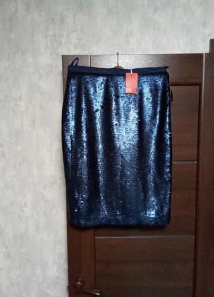 Брендовая новая красивая юбка с пайетками р.12-14.