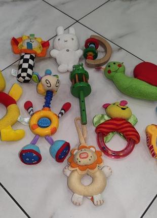 Пакет детских развивающих игрушек погремушек 10шт2 фото
