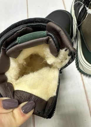 Зимние детские ботинки bessky  на овчине черные р29 18 см5 фото