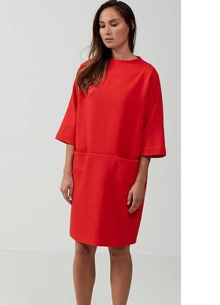 Платье кокон, красное от selected femme1 фото