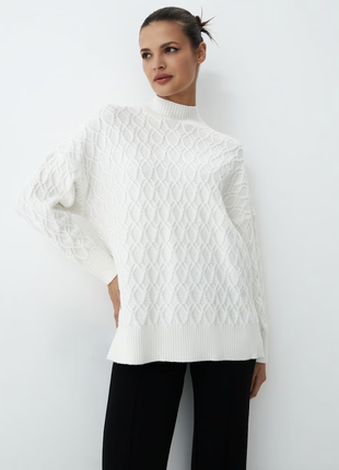Белый свитер mohito в идеальном состоянии с вискозой1 фото