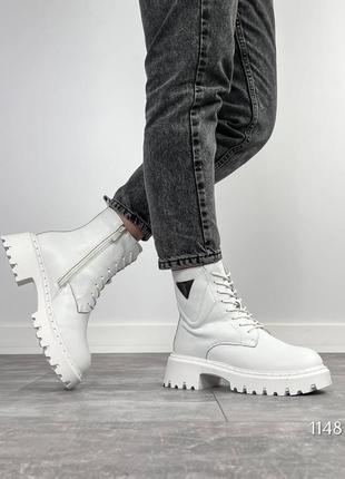 Ботиночки sissy, белый, натуральная кожа, зима5 фото