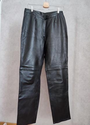 Кожаные черные брюки натуральная кожа
