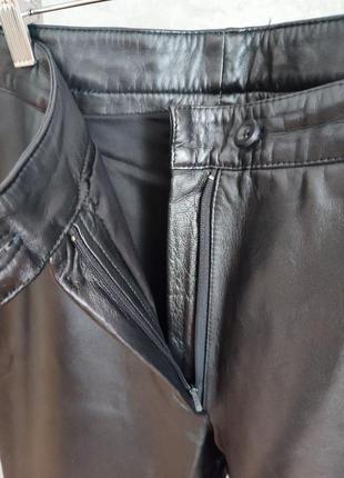 Кожаные черные брюки натуральная кожа3 фото