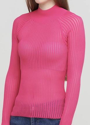 Гольф в сеточку, водолазка, реглан розовый от шведского бренда &other stories3 фото