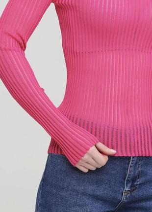 Гольф в сеточку, водолазка, реглан розовый от шведского бренда &other stories4 фото