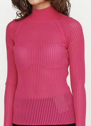 Гольф в сеточку, водолазка, реглан розовый от шведского бренда &other stories7 фото