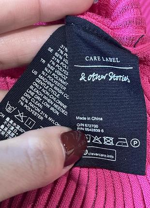 Гольф в сеточку, водолазка, реглан розовый от шведского бренда &other stories9 фото