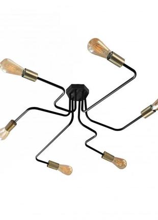 Светильник потолочный maze nl 10084/6 bk+bn msk electric