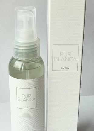 Набір pur blanca avon, пур бланка ейвон - туалетна вода для неї (50 мл), парфумований спрей для тіла жіночий (100 мл)1 фото