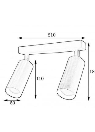 Светильник msk electric tube спот с поворотным механизмом nl 1105-2 silver2 фото