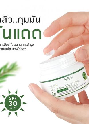 Натуральний крем для обличчя plantnery tea tree spf30 pa+++ денний для чутливої, комбінованої шкіри,2 фото