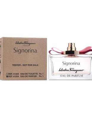 Оригинальный salvatore ferragamo signorina 100 ml tester ( сальватор феррагамо сигрина ) парфюмированная вода