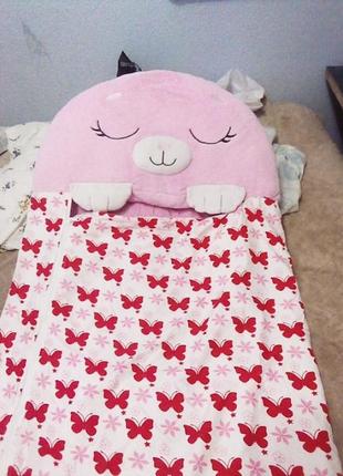Спальный мешок с подушкой для девочки