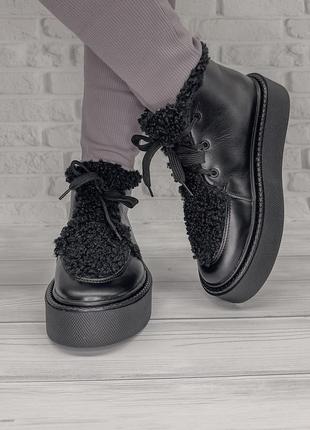 Ботинки зимние женские с искусственным мехом2 фото
