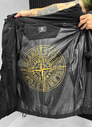 Зимняя куртка stone island black4 фото