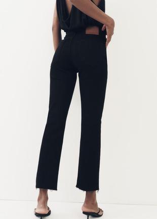 Джинсы слим укороченные черные 36 38 slim cropped zara 9863/0685 фото