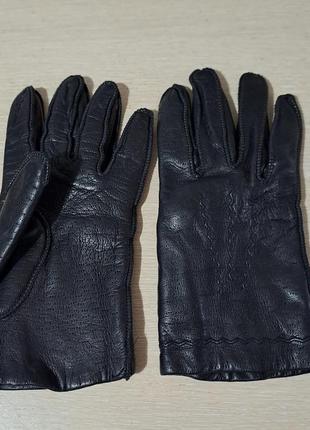 , 100% шкіра фірмові теплі шкіряні рукавички4 фото