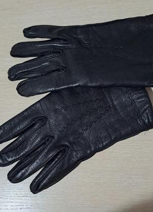 , 100% шкіра фірмові теплі шкіряні рукавички7 фото