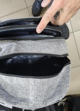Рюкзак из ткани серый2 фото