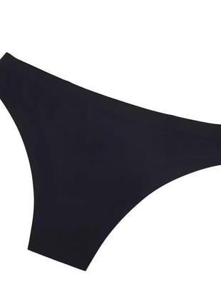 Черные женские бесшовные трусы + фото в живую