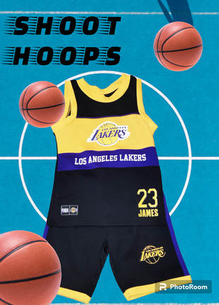 Детская, баскетбольная форма primark nba los angeles lakers, james