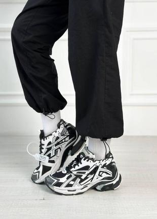 Кросівки trainer black/white runner sneakers5 фото