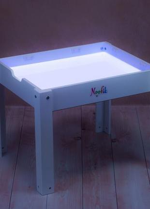 Детский световой стол-песочница noofik модель без кармана1 фото
