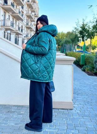 Жіноча стьобана зимова осіння куртка,пальто,тепла куртка,женское тёплое стёганое пальто,стёганая куртка тёплая зимняя пуховик3 фото