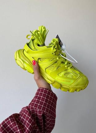 Кроссовки balenciaga track neon