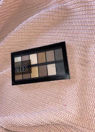 Палетка тіней maybelline new york the nudes