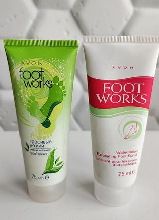 Скраб для ног эйвон зелёный чай и мята арбуз avon foot works
