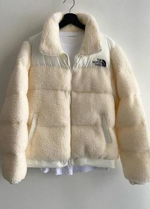 Жіночі плюшева курточка tnf бежева