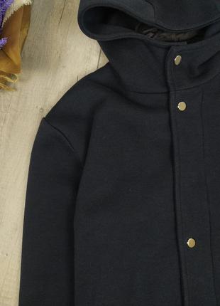 Мужское пальто zara чёрное укороченное с капюшоном размер xl2 фото
