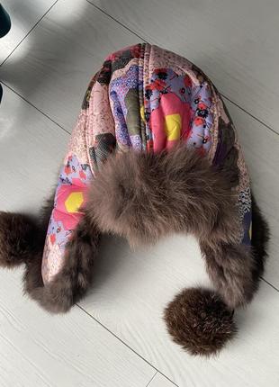 Шапка ушанка зимняя, натуральный мех